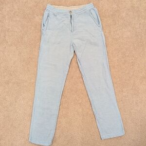 Panama Jack Men's Light Blue Linen Blend Chino Pants